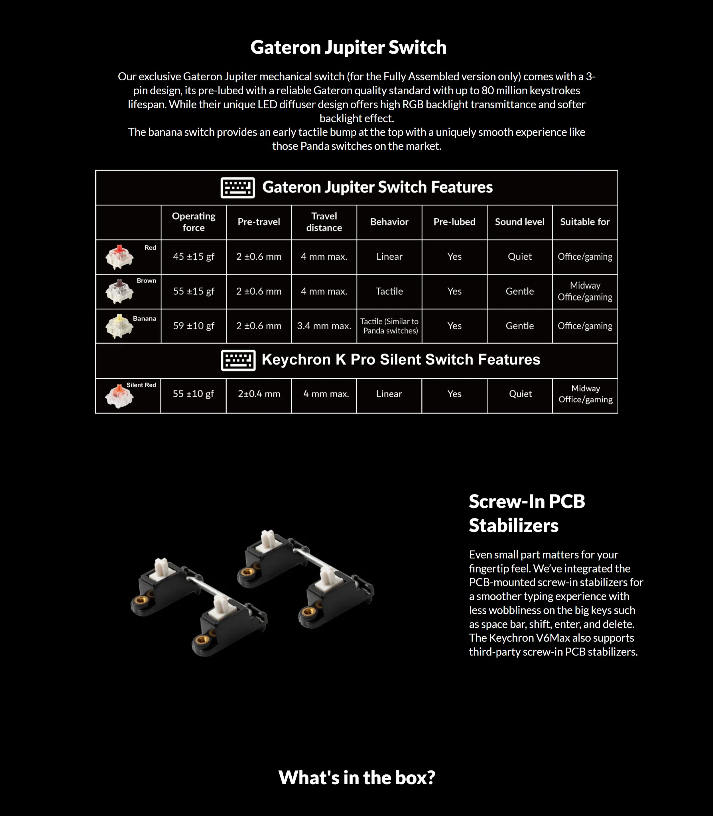 A large marketing image providing additional information about the product Keychron V6 Max - Fullsize QMK/VIA Wireless Custom Mechanical Keyboard - Retro Grey (Gateron Jupiter Red Switch) - Additional alt info not provided